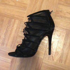 Lace up sheer Steve Madden shoes